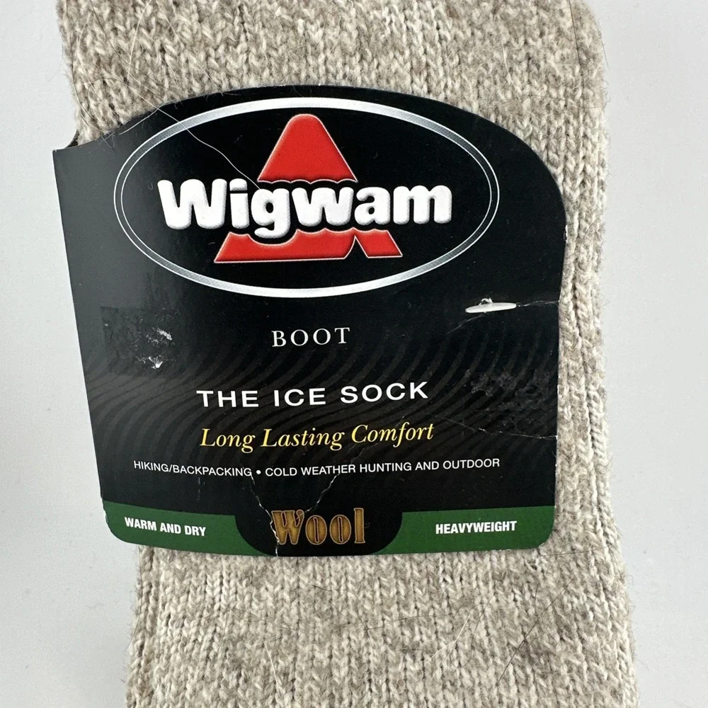 Wigwam Tan The Ice Sock Thermal Boot Socks MD Vintage